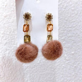 lutaotie Pretty Puff Kawaii Earrings