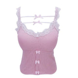 lutaotie Pink Clouds Fairycore Princesscore Top and Short Bottoms Set