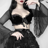 lutaotie Gorgeous Madame Dark Fairycore Top