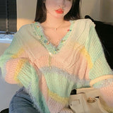 lutaotie Warm and Cozy Sunshower Rays Fairycore Sweater Top