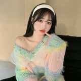 lutaotie Warm and Cozy Sunshower Rays Fairycore Sweater Top