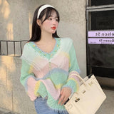 lutaotie Warm and Cozy Sunshower Rays Fairycore Sweater Top