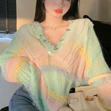 lutaotie Warm and Cozy Sunshower Rays Fairycore Sweater Top