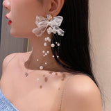 lutaotie Foamy Waterfall Spray Fairycore Earrings