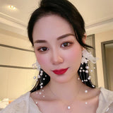 lutaotie Foamy Waterfall Spray Fairycore Earrings