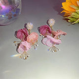 lutaotie Kingdom Garden in Cotton Sunset Clouds Fairycore Princesscore Earrings