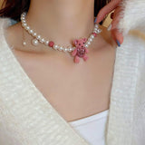 lutaotie Raspberry Bear Fairycore Cottagecore Princesscore Choker