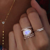 lutaotie Early Dawn Fairycore Ring Jewelry