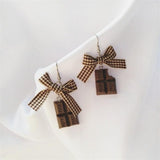 lutaotie Hot Chocolate Kawaii Cottagecore Earrings Pierced or Clip on Earrings