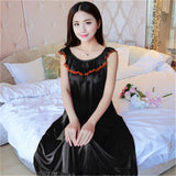 LANFUBEISI Hot Women Night Gowns Sleepwear Nightwear Long Sleeping Dress Luxury Nightgown Women Casual Night Dress Ladies Home Dressing