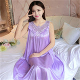 LANFUBEISI Hot Women Night Gowns Sleepwear Nightwear Long Sleeping Dress Luxury Nightgown Women Casual Night Dress Ladies Home Dressing