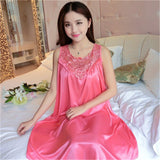 LANFUBEISI Hot Women Night Gowns Sleepwear Nightwear Long Sleeping Dress Luxury Nightgown Women Casual Night Dress Ladies Home Dressing