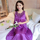 LANFUBEISI Hot Women Night Gowns Sleepwear Nightwear Long Sleeping Dress Luxury Nightgown Women Casual Night Dress Ladies Home Dressing