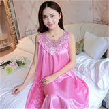 LANFUBEISI Hot Women Night Gowns Sleepwear Nightwear Long Sleeping Dress Luxury Nightgown Women Casual Night Dress Ladies Home Dressing