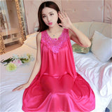 LANFUBEISI Hot Women Night Gowns Sleepwear Nightwear Long Sleeping Dress Luxury Nightgown Women Casual Night Dress Ladies Home Dressing