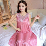 LANFUBEISI Hot Women Night Gowns Sleepwear Nightwear Long Sleeping Dress Luxury Nightgown Women Casual Night Dress Ladies Home Dressing