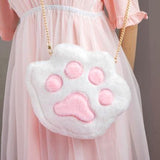 lutaotie Kawaii Animal Paw Crossbody Bag