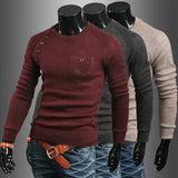 2024 New Arrival Mens Designer Autumn Pullover Sweaters Men Pocket Design Long Sleeve Irregular Knit Sweater Free Shipping