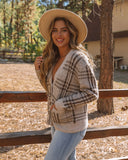 lutaotie Torrington Pocketed Plaid Button Front Cardigan