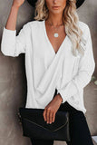 Lutaotie Fashion Elegant Solid V Neck Tops(4 colors)