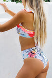 Lutaotie Fashion Sexy Print Split Joint Swimwears