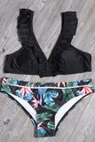 Lutaotie Fashion Sexy Print Patchwork Swimwears(7 Colors)