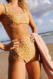 Lutaotie Fashion Vacation Print Patchwork Swimwears