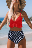 Lutaotie Fashion Sexy Print Split Joint Swimwears