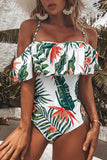 Lutaotie Fashion Vacation Print Split Joint Swimwears