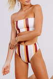 Lutaotie Sexy Vacation Color Lump Contrast Swimwears