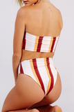 Lutaotie Sexy Vacation Color Lump Contrast Swimwears