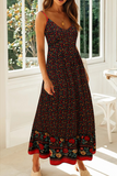 Lutaotie Bohemian Floral Split Joint V Neck Princess Dresses(3 colors)