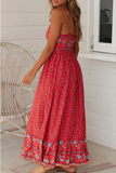 Lutaotie Bohemian Floral Split Joint V Neck Princess Dresses(3 colors)