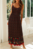 Lutaotie Bohemian Floral Split Joint V Neck Princess Dresses(3 colors)