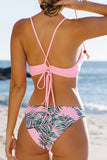 Lutaotie Fashion Vacation Print Patchwork Swimwears