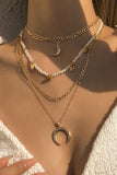 Lutaotie Fashion Simplicity Geometric Split Joint Necklaces