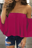 Lutaotie Fashion Casual Solid Patchwork Strapless Tops