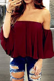 Lutaotie Fashion Casual Solid Patchwork Strapless Tops