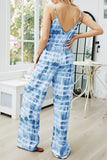 Lutaotie Fashion Casual Print Patchwork Spaghetti Strap Loose Jumpsuits