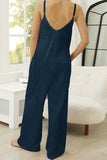 Lutaotie Fashion Living Solid Split Joint Spaghetti Strap Loose Jumpsuits