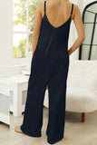 Lutaotie Fashion Living Solid Split Joint Spaghetti Strap Loose Jumpsuits