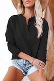 lutaotie Solid Buckle O Neck Tops