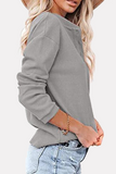 lutaotie Solid Buckle O Neck Tops