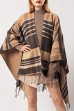 lutaotie Casual Street Patchwork Tassel Outerwear