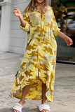 Lutaotie Casual Print Camouflage Print Sequins Buckle Turndown Collar Shirt Dress Dresses