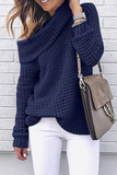 Lutaotie Casual Solid Patchwork Off Shoulder Sweater(5 Colors)