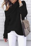 Lutaotie Casual Solid Patchwork Off Shoulder Sweater(5 Colors)