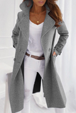 lutaotie Casual Elegant Buckle Turndown Collar Outerwear(5 Colors)