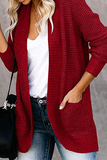 Lutaotie Casual Solid Patchwork Pocket V Neck Tops Sweater(6 Colors)