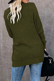 Lutaotie Casual Solid Patchwork Pocket V Neck Tops Sweater(6 Colors)